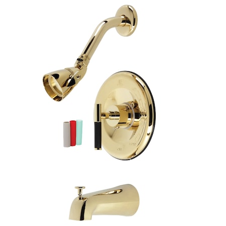 Kingston Brass KB6632CKL Single-Handle Tub and Shower Faucet, Polished Brass KB6632CKL